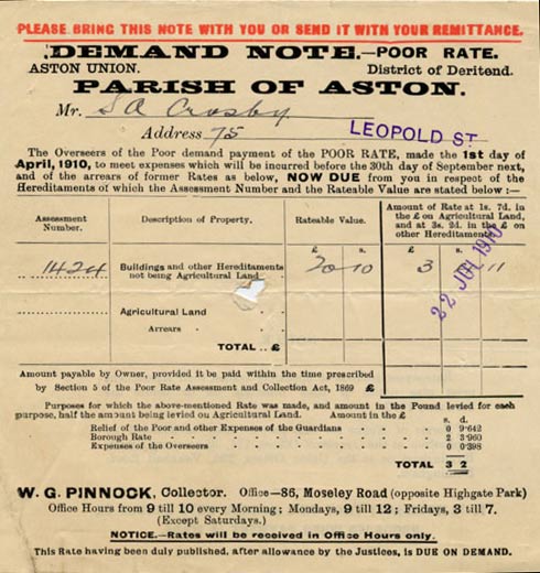 Demand note - Leopold St